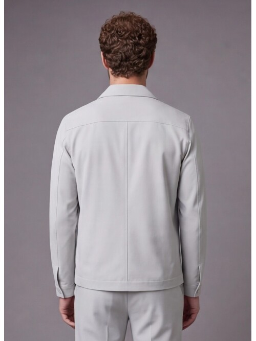 Taş Rengi Spor Gömlek Yaka Comfort Fit Takım