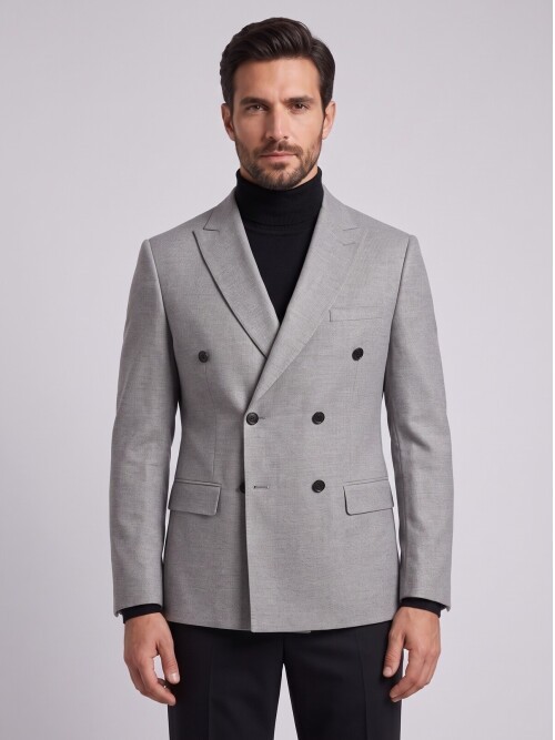 Stone Peak Lapel Double-Breasted Blazer