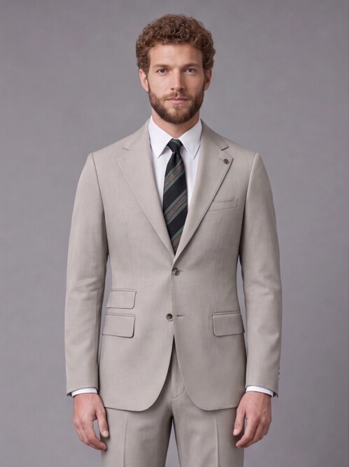 Stone Slim Fit Shawl Collar 2-Button Suit