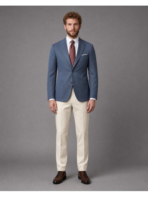 Yeşil Sivri Yaka Slim Fit Kombinli Erkek Takım Elbise