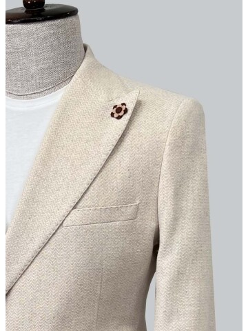 SUIT SARTORIA BEJ KETEN CEKET 4345