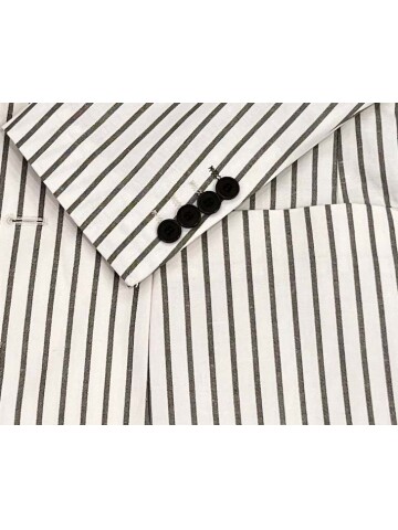 SUIT SARTORIA YEŞİL ÇİZGİLİ KETEN CEKET 4351