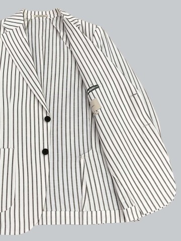 SUIT SARTORIA YEŞİL ÇİZGİLİ KETEN CEKET 4351