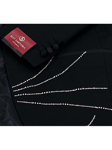 SUIT SARTORIA SİYAH TAŞLI DAMATLIK 5510