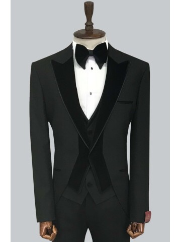 SUIT SARTORIA BLACK TUXEDO 5571