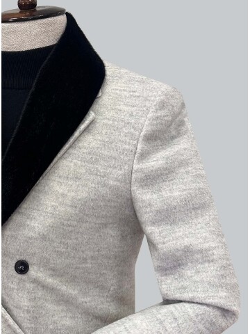 SUIT SARTORIA ÇIKARILABİLİR YAKA GRİ KABAN 8082