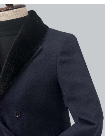 SUIT SARTORIA ÇIKARILABİLİR YAKA LACİVERT KABAN 8082