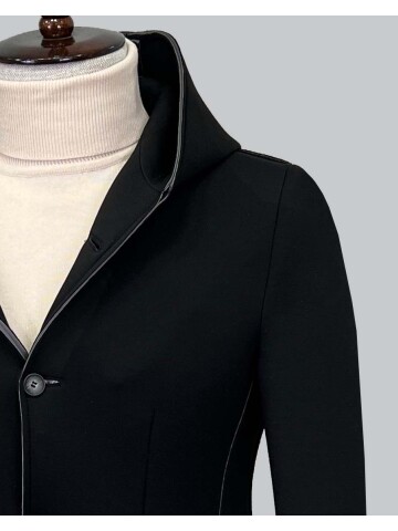 SİYAH KAPİŞONLU CEKET 4297