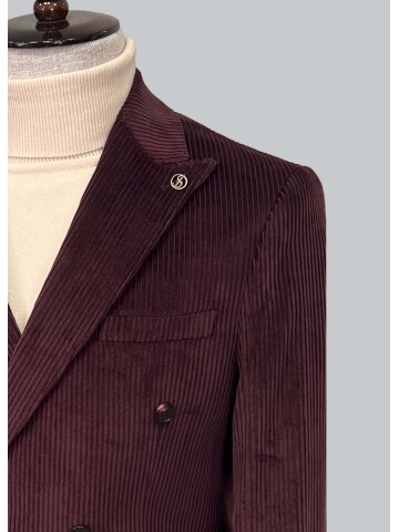SUIT SARTORIA BORDO KADİFE CEKET 4403