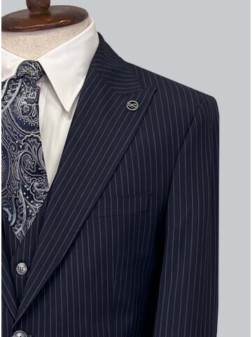 SUIT SARTORIA LACİVERT ÇİZGİLİ TAKIM ELBİSE 2320