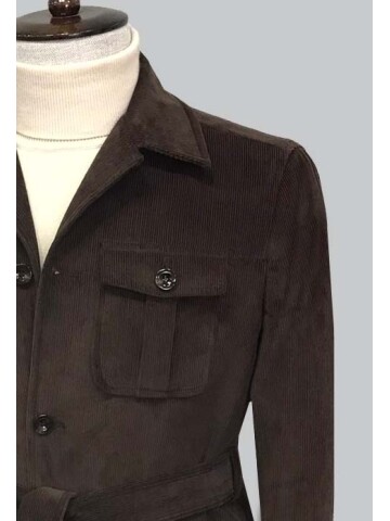 SUIT SARTORIA KAHVERENGİ KADİFE KABAN 8126