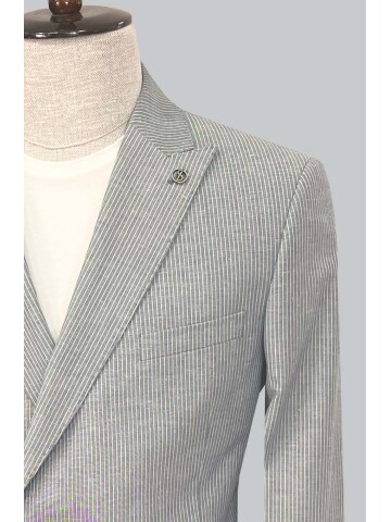SUIT SARTORIA MAVİ KETEN CEKET 4453