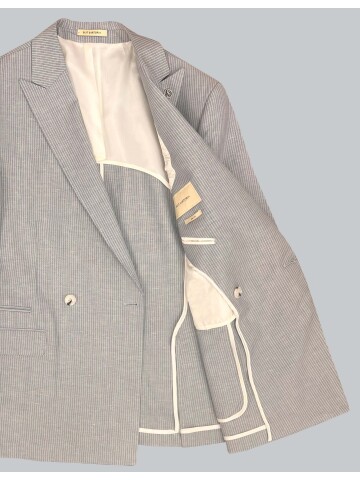 SUIT SARTORIA MAVİ KETEN CEKET 4453