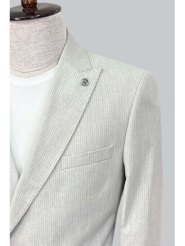 SUIT SARTORIA MAVİ KETEN CEKET 4453