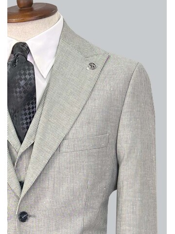 SUIT SARTORIA GRİ KETEN TAKIM ELBİSE 2675