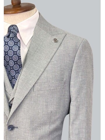 SUIT SARTORIA MAVİ KETEN TAKIM ELBİSE 2675