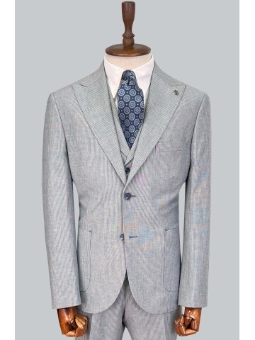 SUIT SARTORIA MAVİ KETEN TAKIM ELBİSE 2675