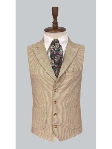 SUIT SARTORIA AÇIK KAHVERENGİ KETEN TAKIM ELBİSE 2675