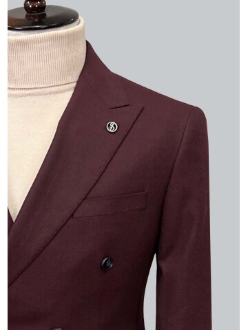SUIT SARTORIA KRUVAZE BORDO CEKET 4533