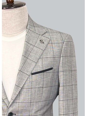 SUIT SARTORIA SİYAH KETEN TAKIM ELBİSE 2616