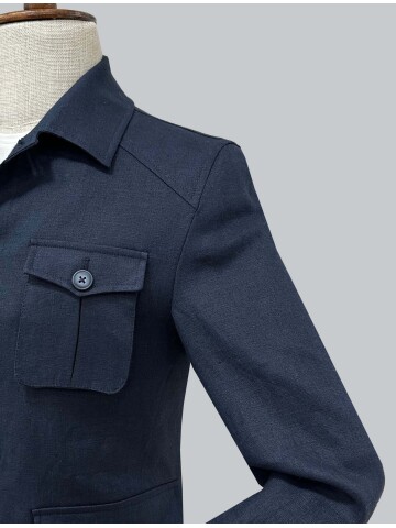 SUIT SARTORIA LACİVERT KETEN CEKET 4624