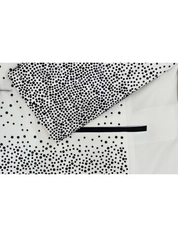 SUIT SARTORIA SİVRİ YAKA BEYAZ TAŞLI DAMATLIK 5699