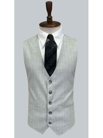 SUIT SARTORIA AÇIK GRİ ÇİZGİLİ YELEKLİ TAKIM 2000/69