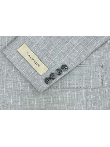 SUIT SARTORIA AÇIK GRİ ÇİZGİLİ YELEKLİ TAKIM 2000/69