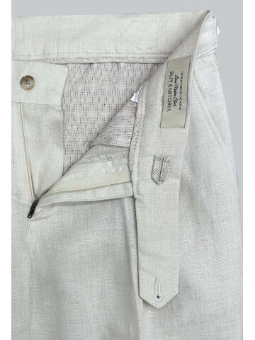 SUIT SARTORIA BEJ TEK PİLE KETEN PANTOLON 1155