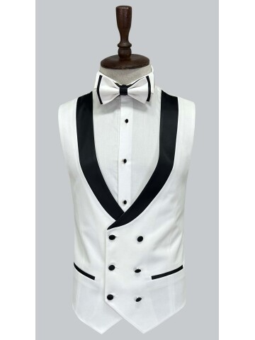 SUIT SARTORIA BEYAZ ŞAL YAKA DAMATLIK 5694