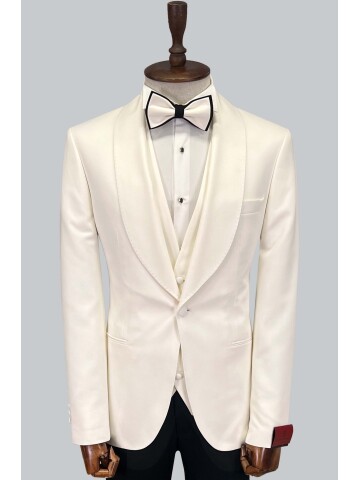 SUIT SARTORIA BEYAZ ŞAL YAKA DAMATLIK 5646