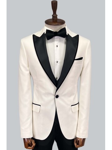 SUIT SARTORIA BEYAZ SİVRİ YAKA DAMATLIK 5643