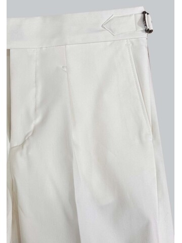 SUIT SARTORIA BEYAZ TEK PİLELİ PANTOLON 1125