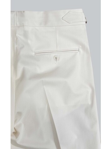 SUIT SARTORIA BEYAZ TEK PİLELİ PANTOLON 1125