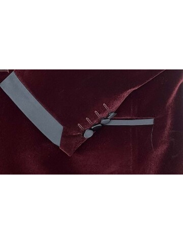SUIT SARTORIA BORDO SİVRİ YAKA KADİFE DAMATLIK 5663