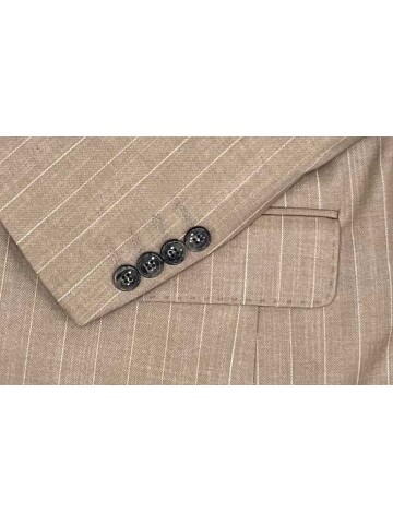 SUIT SARTORIA ÇİZGİLİ KAHVERENGİ KRUVAZE TAKIM ELBİSE 2894