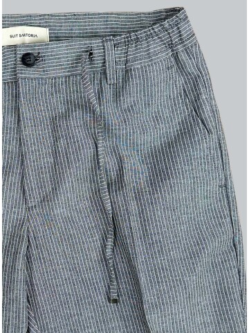 SUIT SARTORIA LACİVERT ÇİZGİLİ KETEN PANTOLON 1170