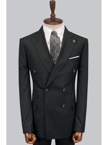 SUIT SARTORIA ÇİZGİLİ SİYAH KRUVAZE TAKIM ELBİSE 2894