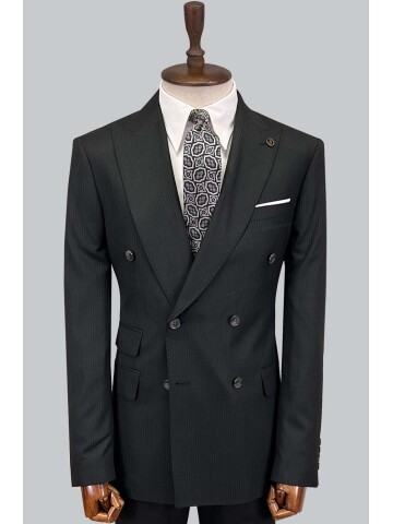 SUIT SARTORIA ÇİZGİLİ SİYAH KRUVAZE TAKIM ELBİSE 2894