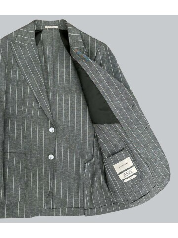 SUIT SARTORIA ÇİZGİLİ YEŞİL KETEN CEKET 4599