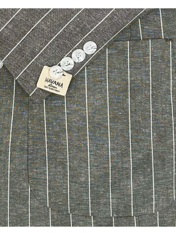 SUIT SARTORIA ÇİZGİLİ YEŞİL KETEN TAKIM 2001/24