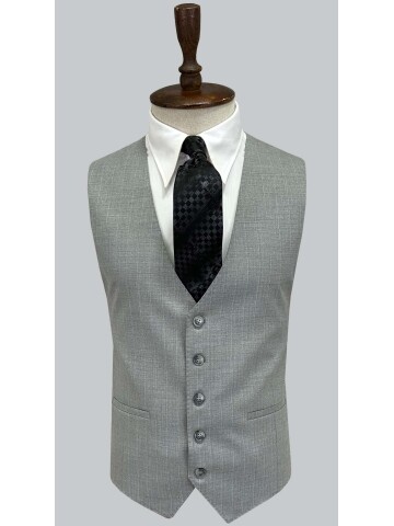 SUIT SARTORIA AÇIK GRİ ÇİZGİLİ YELEKLİ TAKIM 2000/69