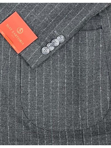 SUIT SARTORIA GRİ KRUVAZE SİVRİ YAKA TEK CEKET 4321