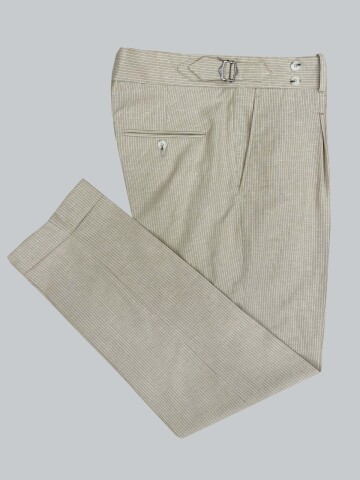 SUIT SARTORIA BEJ KETEN ÇİZGİLİ KRUVAZE TAKIM 2131