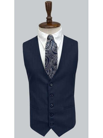 SUIT SARTORIA LACİVERT ÇİZGİLİ YELEKLİ TAKIM 2000/69
