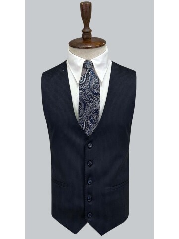SUIT SARTORIA LACİVERT ÇİZGİLİ YELEKLİ TAKIM 2000/69