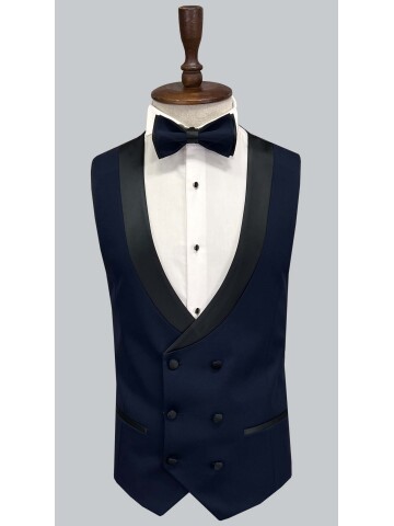 SUIT SARTORIA LACİVERT SİVRİ YAKA DAMATLIK 5072