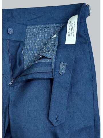 SUIT SARTORIA LACİVERT TEK PİLE KETEN PANTOLON 1155