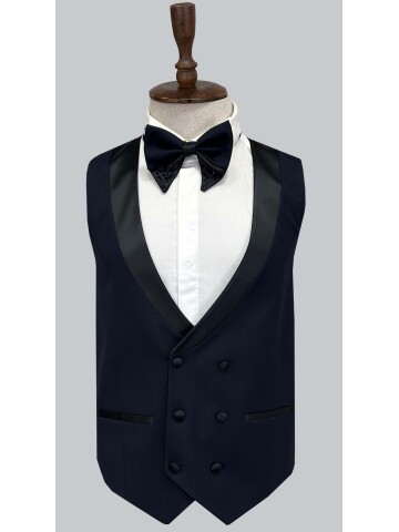 SUIT SARTORIA SİVRİ YAKA LACİVERT TAŞLI DAMATLIK 5700