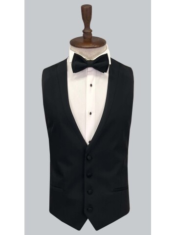 SUIT SARTORIA SİYAH ÇIKMA SİVRİ YAKA DAMATLIK 5641